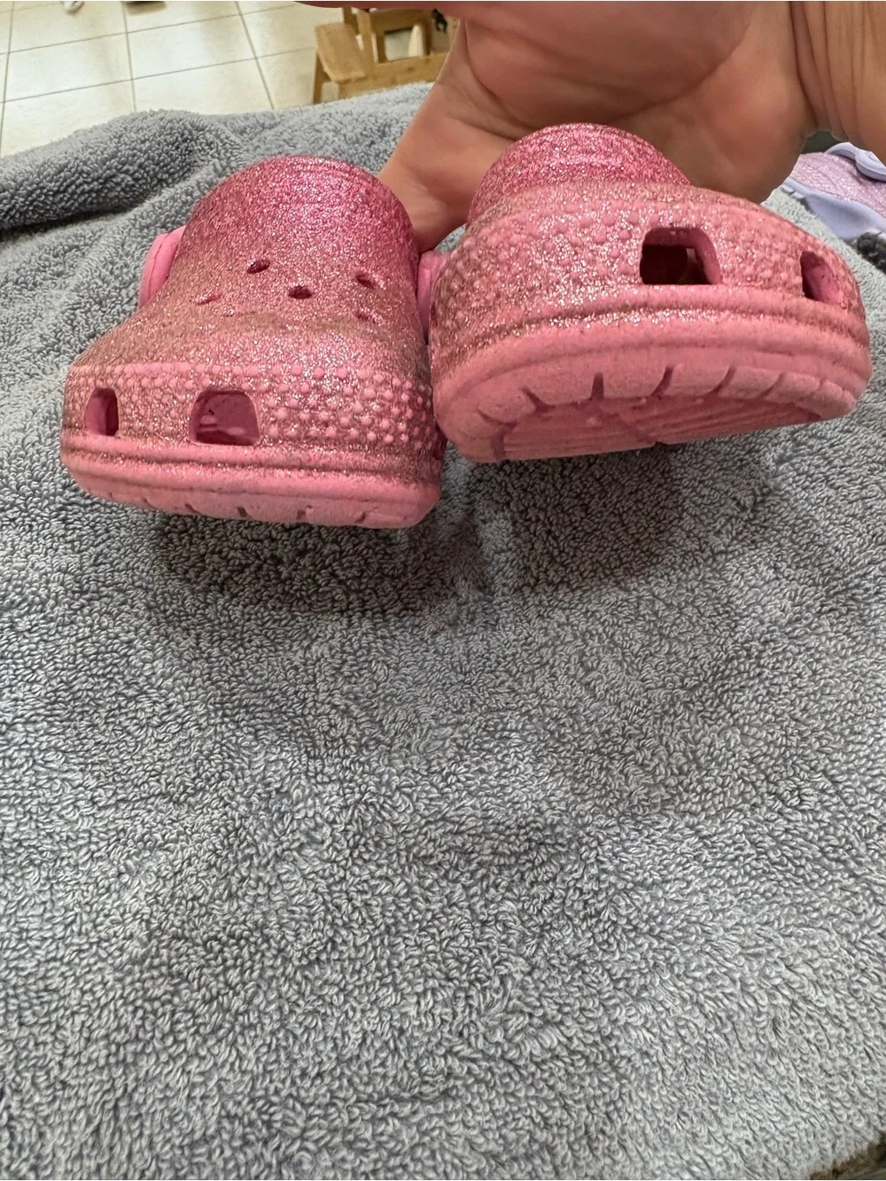 Kids Glitter crocs